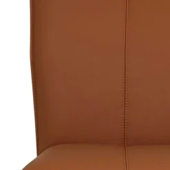 Chaise pivotante en cuir cognac (lot de 2) LOMBARDIE