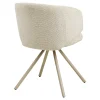 Chaise pivotante en tissu chiné sable (lot de 2) MONTREUX