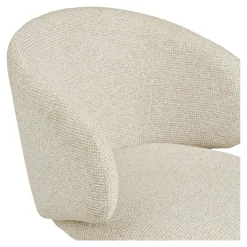 Chaise pivotante en tissu chiné sable (lot de 2) MONTREUX