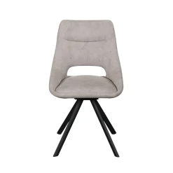 Chaise pivotante gris clair moderne (lot de 2) TREVI