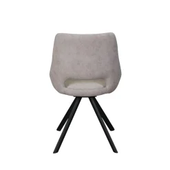 Chaise pivotante gris clair moderne (lot de 2) TREVI