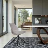 Chaise pivotante grise assise baquet (lot de 2) LIGURIE