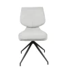 Chaise pivotante grise dossier double (lot de 2) LIGURIE