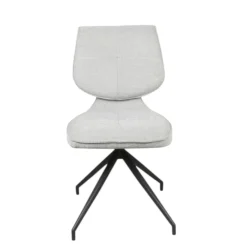 Chaise pivotante grise dossier double (lot de 2) LIGURIE