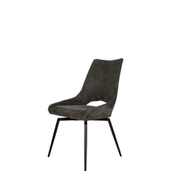 Chaise pivotante grise, dossier ouvert (lot de 2) LIGURIE