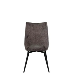 Chaise pivotante grise, dossier ouvert (lot de 2) LIGURIE