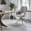 Chaise pivotante grise double coussinage (lot de 2) LIGURIE