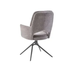 Chaise pivotante grise double coussinage (lot de 2) LIGURIE
