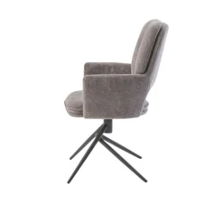 Chaise pivotante grise double coussinage (lot de 2) LIGURIE