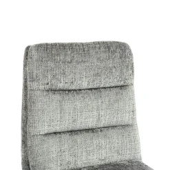 Chaise pivotante grise en tissu doux texturé (x2) PALERME