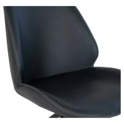 Chaise pivotante noire avec surpiqure décorative (lot de 2) BERLIN