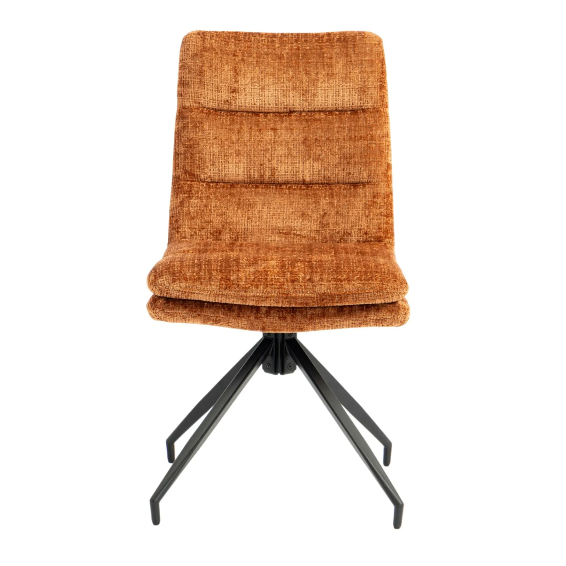 Chaise pivotante rouille en tissu doux texturé (x2) PALERME