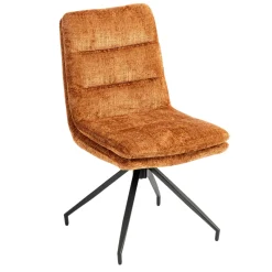 Chaise pivotante rouille en tissu doux texturé (x2) PALERME