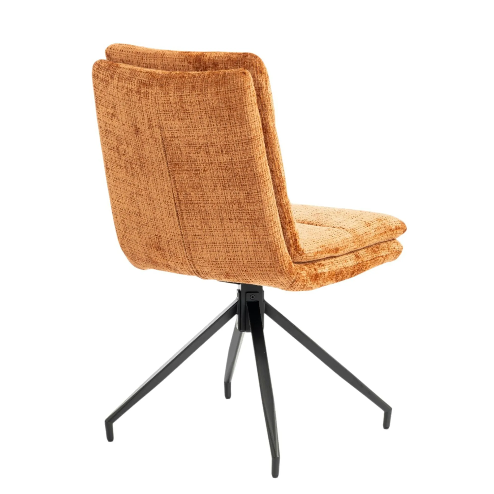 Chaise pivotante rouille en tissu doux texturé (x2) PALERME