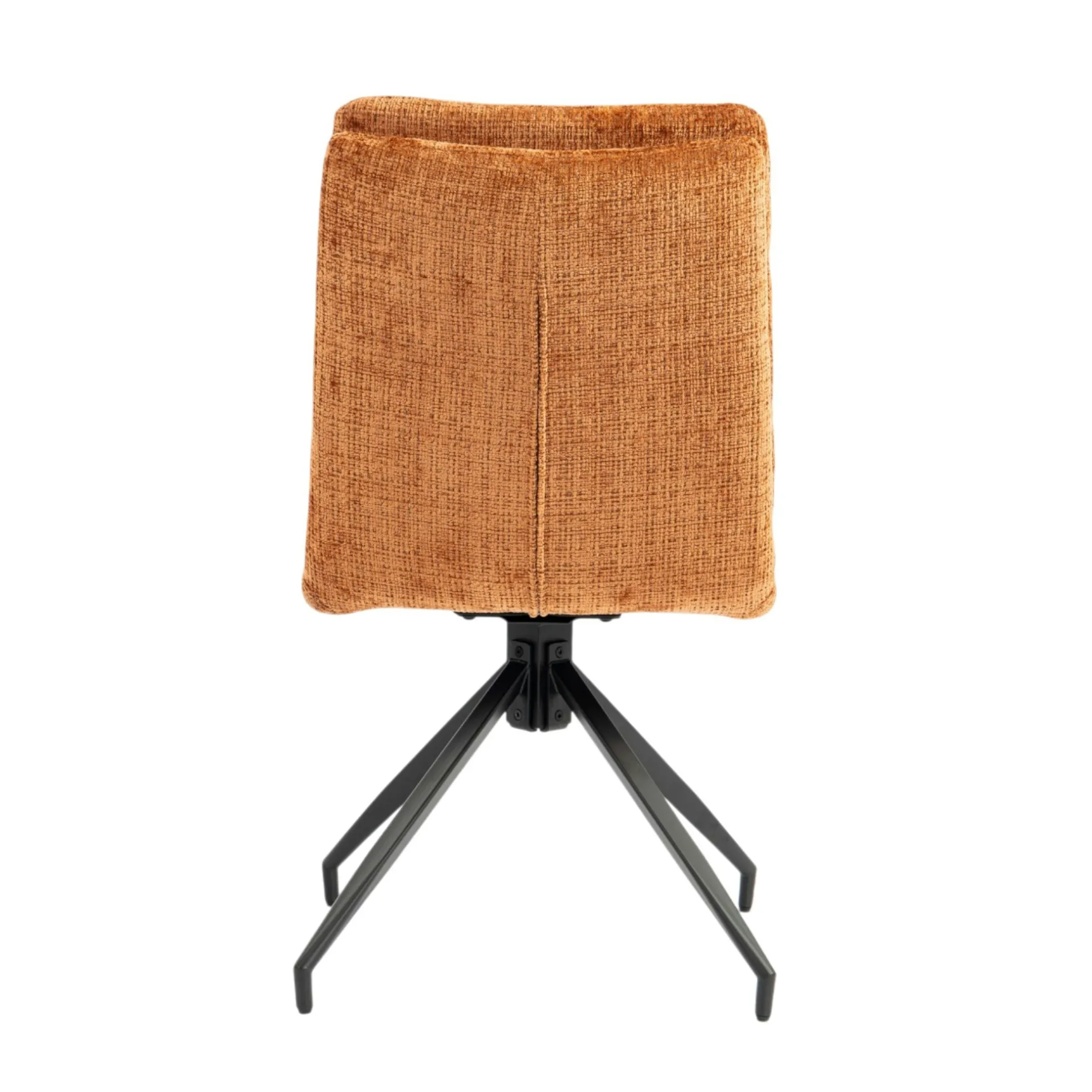 Chaise pivotante rouille en tissu doux texturé (x2) PALERME