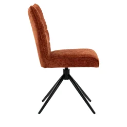 Chaise pivotante rouille en tissu texturé (x2) RIVANO