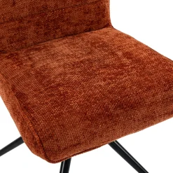Chaise pivotante rouille en tissu texturé (x2) RIVANO
