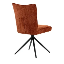 Chaise pivotante rouille en tissu texturé (x2) RIVANO