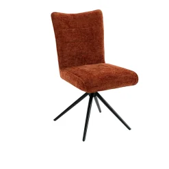 Chaise pivotante rouille en tissu texturé (x2) RIVANO