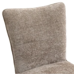 Chaise pivotante taupe en tissu texturé (x2) RIVANO