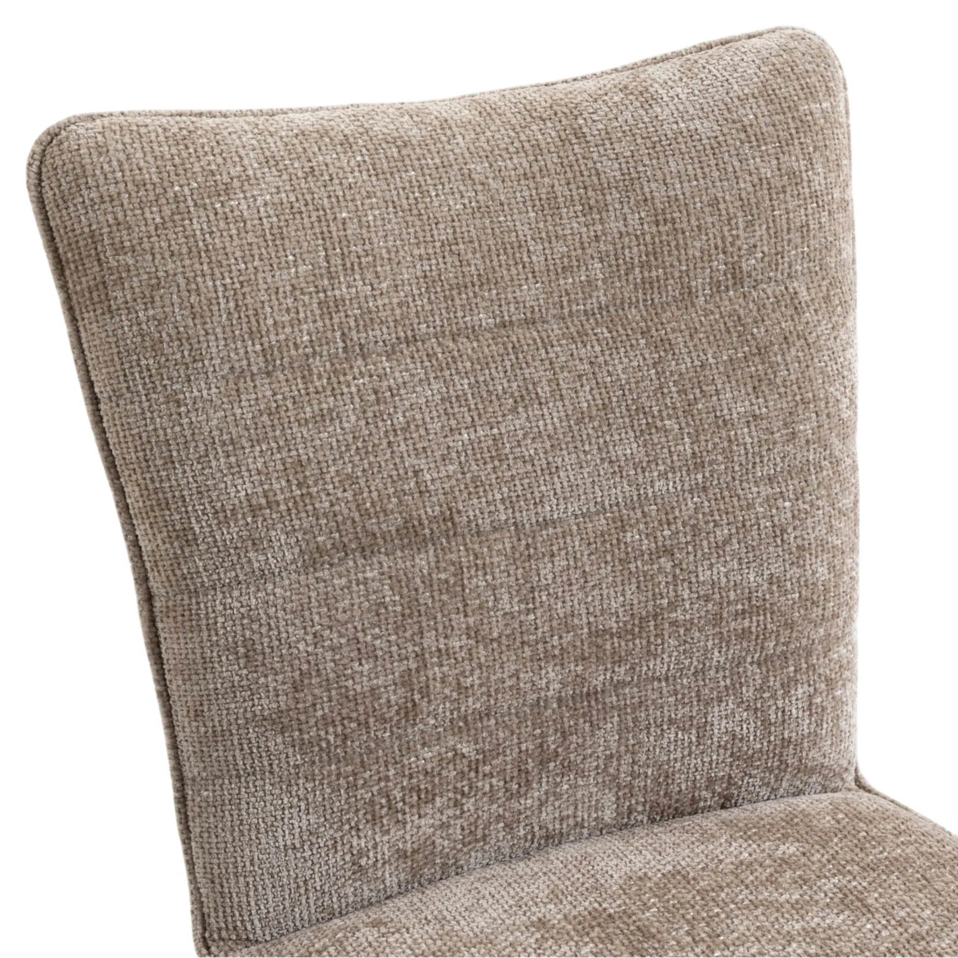 Chaise pivotante taupe en tissu texturé (x2) RIVANO