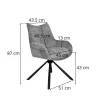 Chaise pivotante terracotta à accoudoirs (lot de 2) IENA