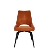 Chaise pivotante terracotta, dossier ouvert (lot de 2) LIGURIE