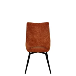 Chaise pivotante terracotta, dossier ouvert (lot de 2) LIGURIE