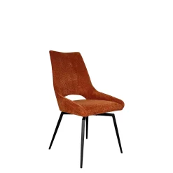 Chaise pivotante terracotta, dossier ouvert (lot de 2) LIGURIE