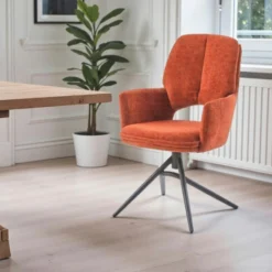 Chaise pivotante terracotta double coussinage (lot de 2) LIGURIE