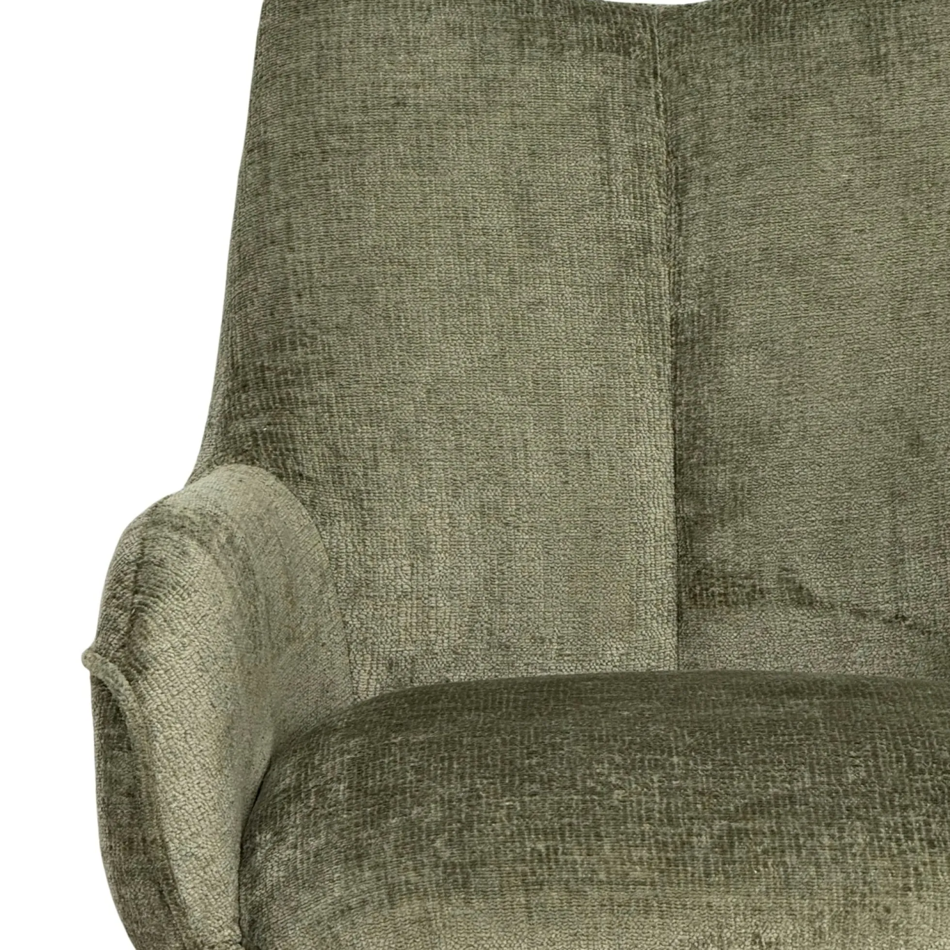 Chaise pivotante vert kaki à accoudoirs (lot de 2) IENA