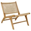 Chaise relax en teck avec repose-pieds ROTTERDAM