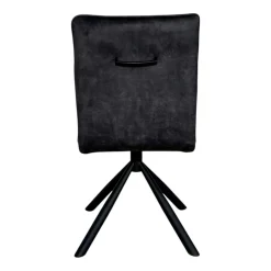 Chaise rotative tissu anthracite (lot de 2) IENA