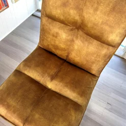Chaise rotative tissu moutarde (lot de 2) IENA