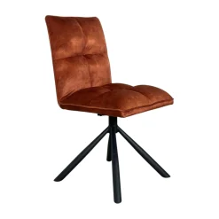 Chaise rotative tissu rouille (lot de 2) IENA