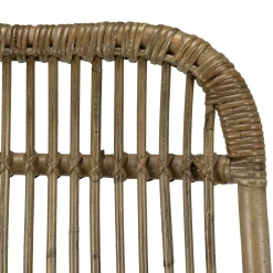 Chaise rotin grisé pieds métal (lot de 2) MANY