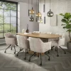 Chaise à roulettes sable pied bronze (lot de 2) MELBOURNE
