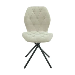 Chaise salle à manger beige à pieds croisés (x2) LUGANO