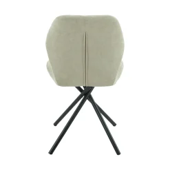Chaise salle à manger beige à pieds croisés (x2) LUGANO