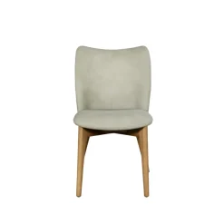 Chaise salle à manger grise à structure bois (lot de 2) TREVI