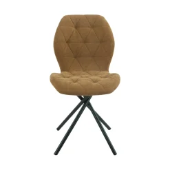 Chaise salle à manger moutarde à pieds croisés (x2) LUGANO