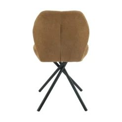 Chaise salle à manger moutarde à pieds croisés (x2) LUGANO