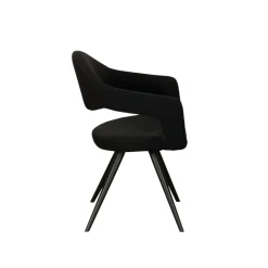 Chaise salle à manger noire à dossier ouvert (lot de 2) TREVI