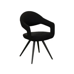 Chaise salle à manger noire à dossier ouvert (lot de 2) TREVI