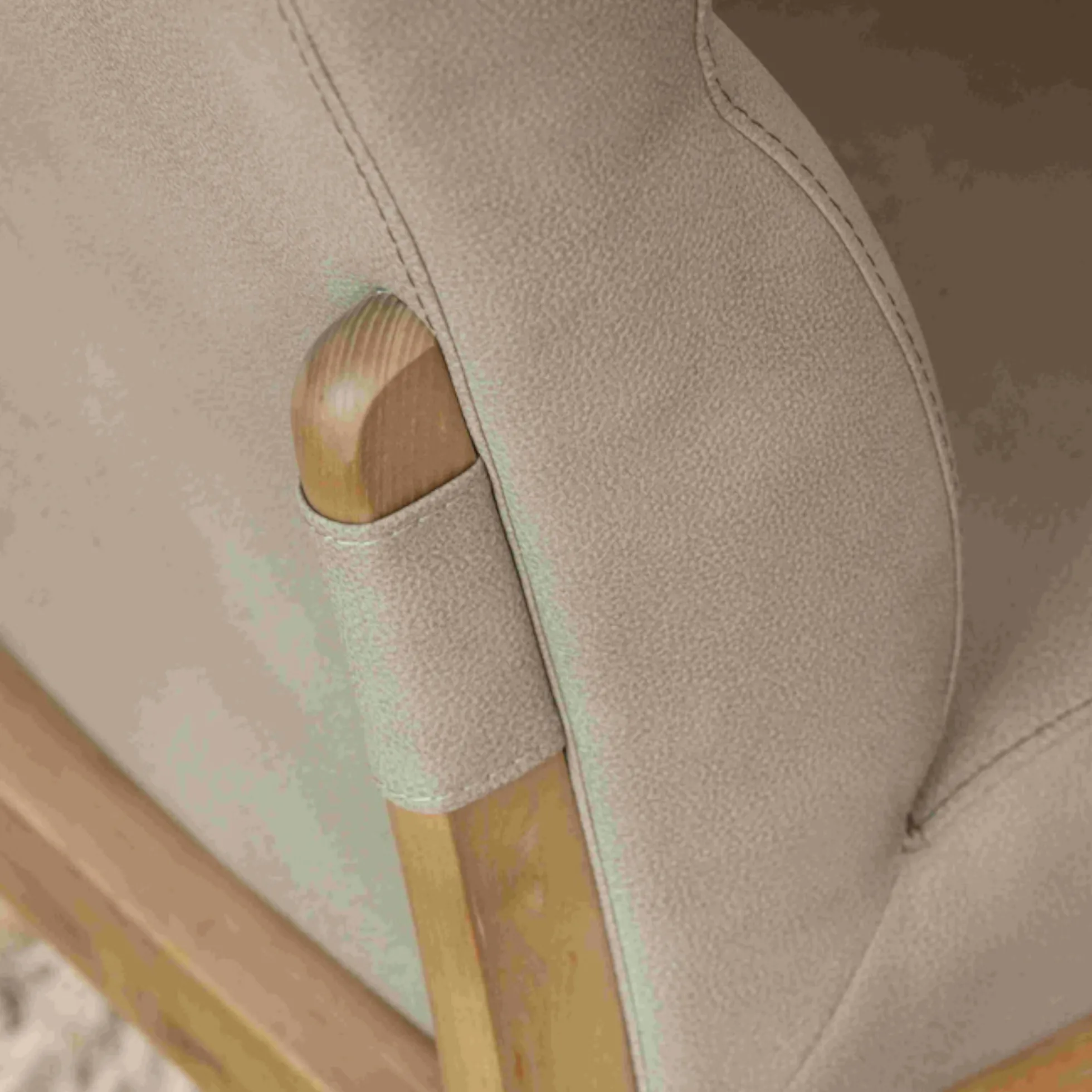 Chaise salle à manger taupe confort, pieds bois clair (lot de 2) NEXA