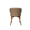 Chaise salle à manger taupe à pieds bois (lot de 2) KYOTO