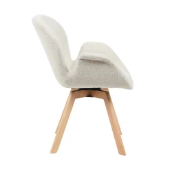 Chaise scandinave pivotante beige (lot de 2) CORTINA