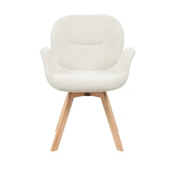 Chaise scandinave pivotante beige (lot de 2) CORTINA