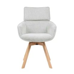 Chaise scandi pivotante taupe (lot de 2) CORTINA