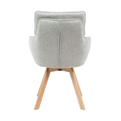 Chaise scandi pivotante taupe (lot de 2) CORTINA
